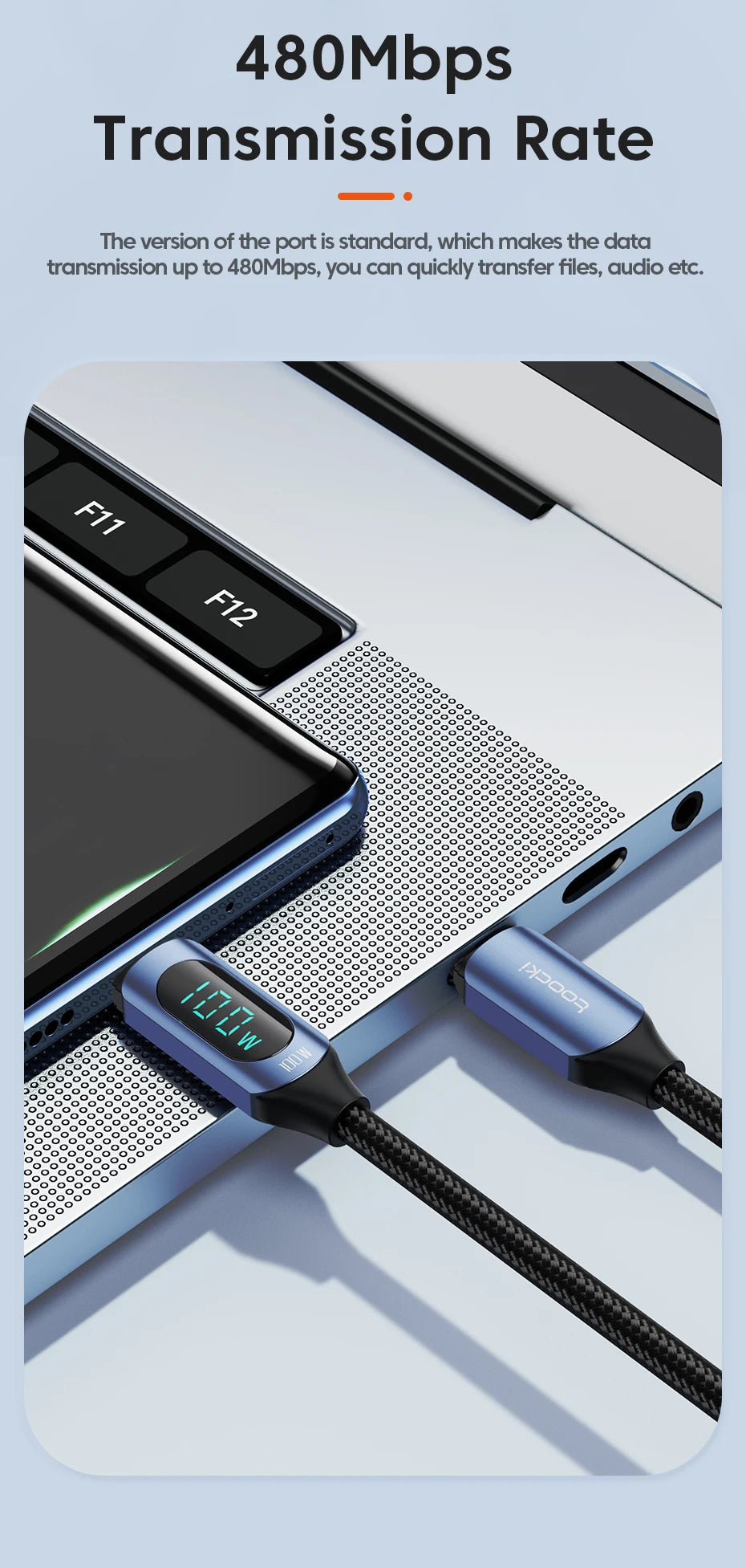 Drifteck 100W USB-C Cable — Fast Charge & Data Transfer