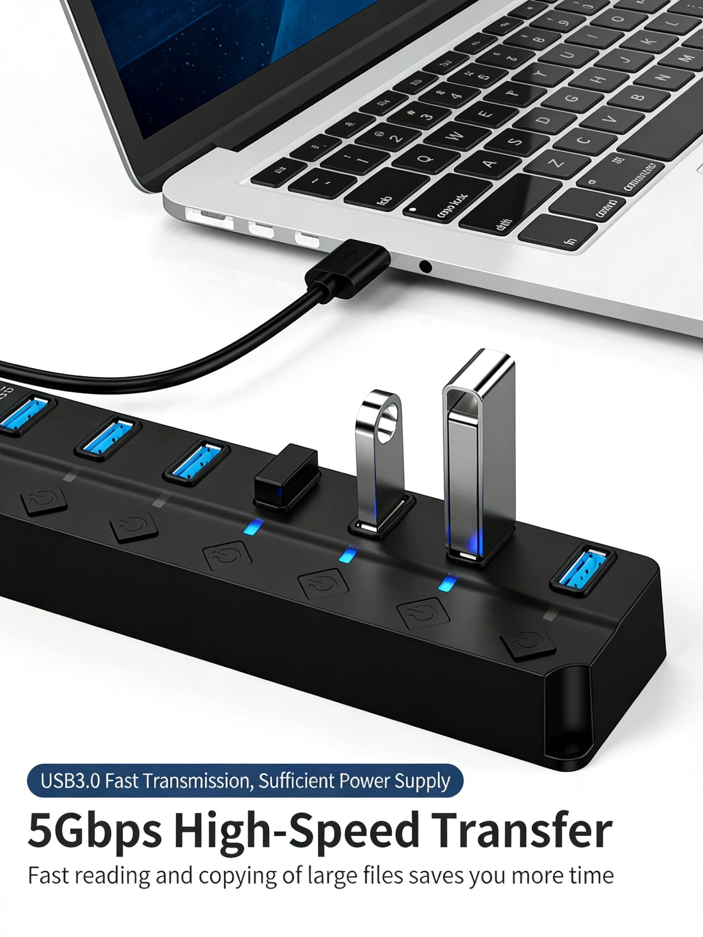 Drifteck USB 3.0 Hub — 4 & 7 Port with LED Indicator