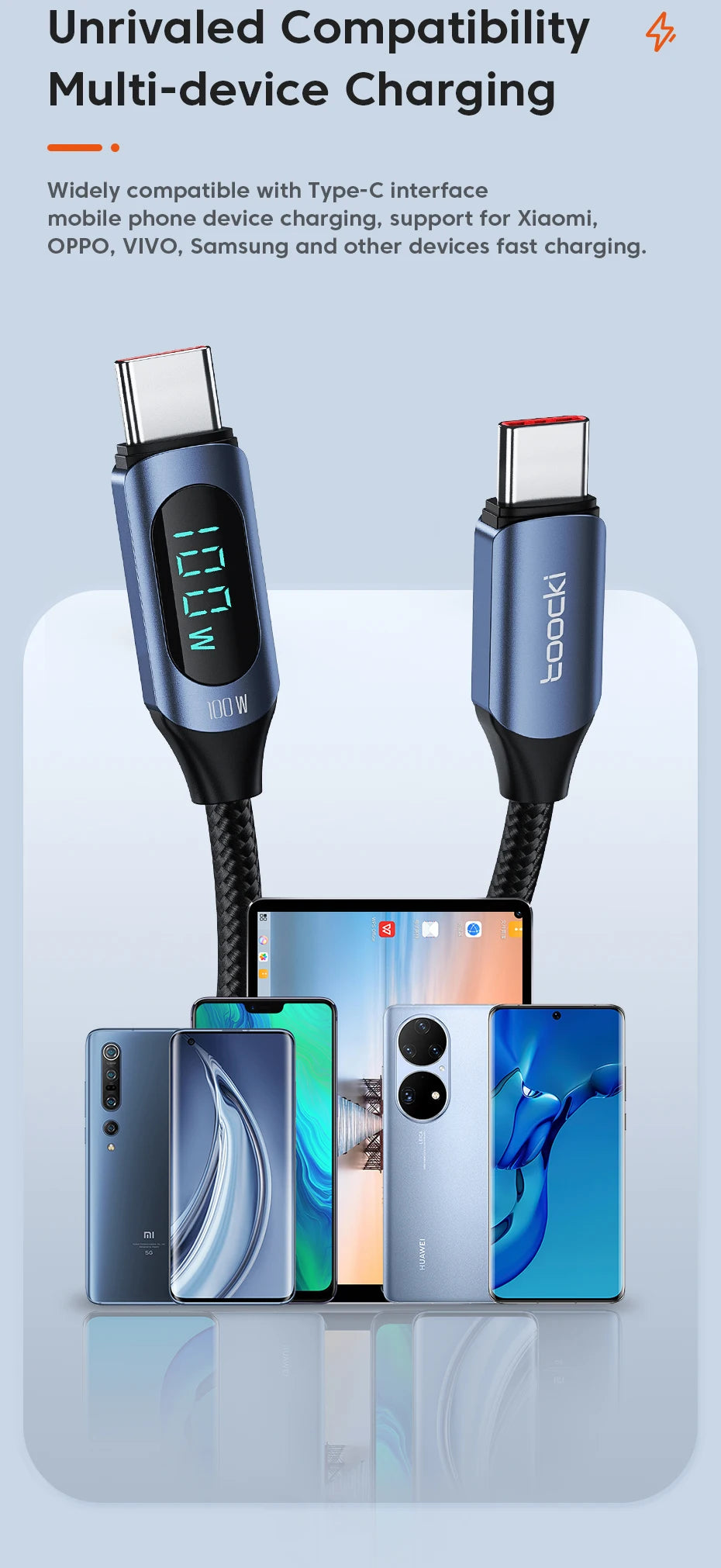 Drifteck 100W USB-C Cable — Fast Charge & Data Transfer