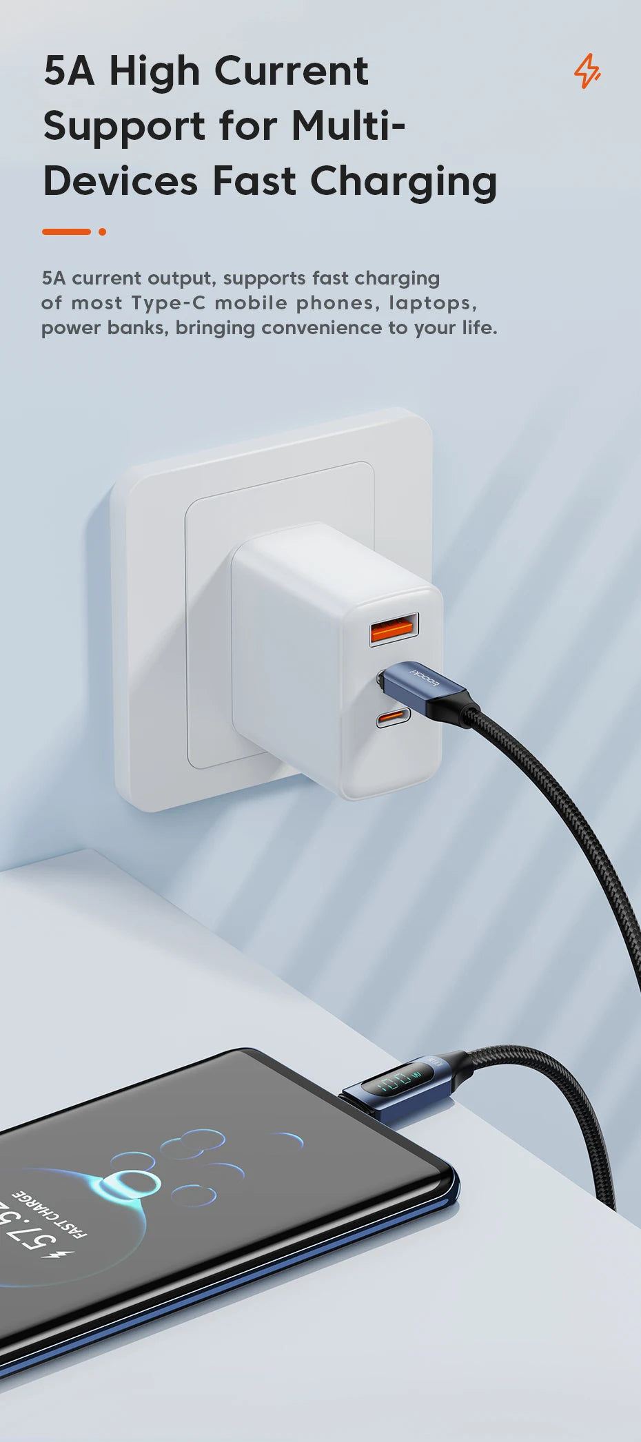 Drifteck 100W USB-C Cable — Fast Charge & Data Transfer
