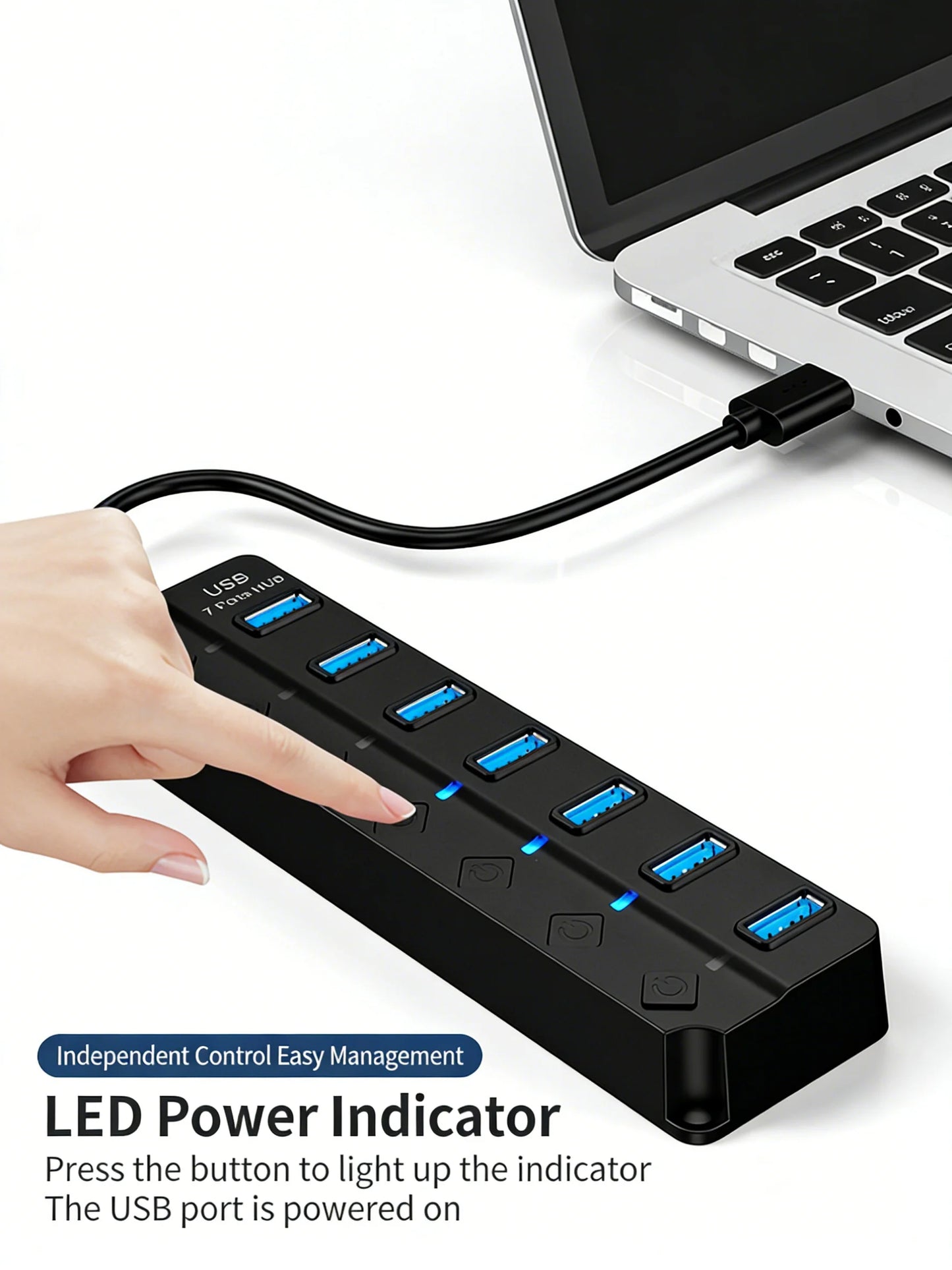 Drifteck USB 3.0 Hub — 4 & 7 Port with LED Indicator